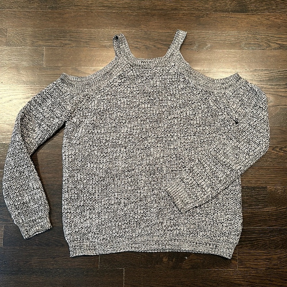 Boutique cold shoulder sweater